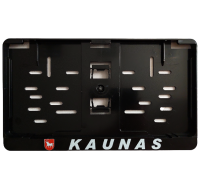 Номерная рамка c шелкографией - KAUNAS R6 300 x 155 мм 